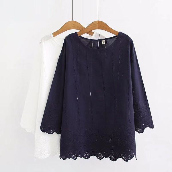 women's t-shirt plus size casual o-neck women tee shirt embroidered cotton summer 2021 dark blue & white ladies t femme 4xl
women's t-shirt plus size casual o-neck women tee shirt embroidered cotton summer 2021 dark blue & white ladies t femme 4xl