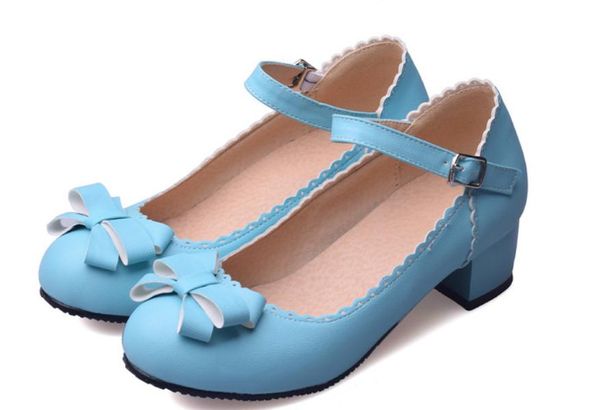 2018 bowknot women's shoes in spring and autumn with new coarse heel round head, Black
2018 bowknot women's shoes in spring and autumn with new coarse heel round head, Black