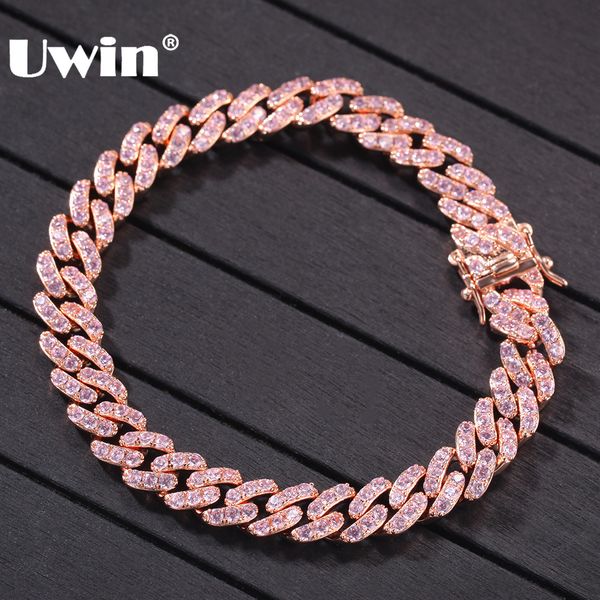 uwin rose gold color cuban link bracelet 9mm iced out pink cubic zirconia men women bracelets fashion hiphop jewelry, Golden;silver
uwin rose gold color cuban link bracelet 9mm iced out pink cubic zirconia men women bracelets fashion hiphop jewelry, Golden;silver