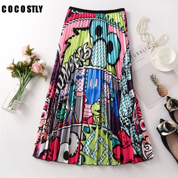 2019 spring summer skirt cartoon pattern high elasticity pleated skirt high street style a-line mid-calf christmas faldas, Black
2019 spring summer skirt cartoon pattern high elasticity pleated skirt high street style a-line mid-calf christmas faldas, Black