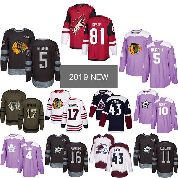 81 Kessel 5 Murphy 17 Strome 43 Kadri 10 Perry 11 Cogliano 16 Pavelski 4 Barrie 2019 Mens Purple Stitched Jersey
81 Kessel 5 Murphy 17 Strome 43 Kadri 10 Perry 11 Cogliano 16 Pavelski 4 Barrie 2019 Mens Purple Stitched Jersey