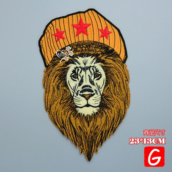 gugutree embroidery big lion patch animal patches badges applique patches for clothing dx-120, Black
gugutree embroidery big lion patch animal patches badges applique patches for clothing dx-120, Black