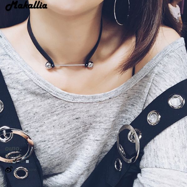 ouno accessories personalized small balls vintage dual-use leather bracelet necklace choker, Silver
ouno accessories personalized small balls vintage dual-use leather bracelet necklace choker, Silver