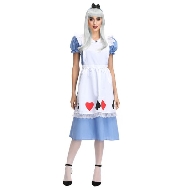 halloween costumes for women alice in the wonderland costume maid fantasia party dress, Black;red
halloween costumes for women alice in the wonderland costume maid fantasia party dress, Black;red