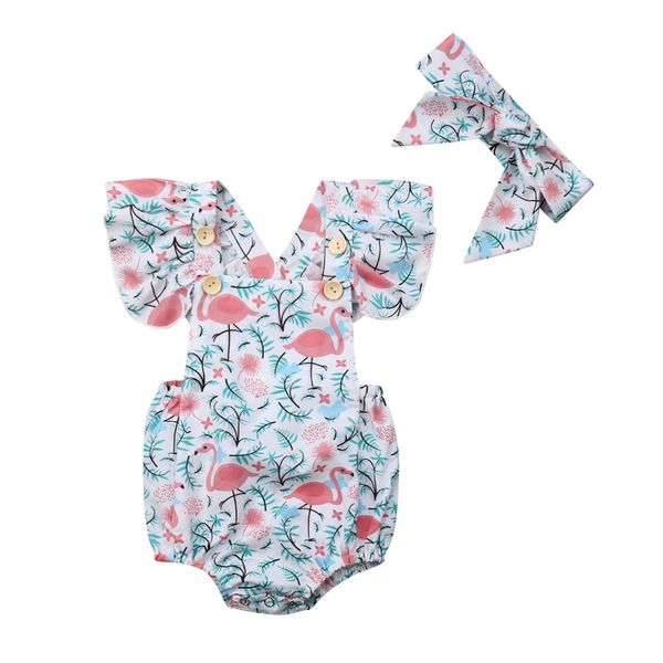 0-24m toddler newborn baby girl flamingos ruffles romper jumpsuit+headband clothes, Blue
0-24m toddler newborn baby girl flamingos ruffles romper jumpsuit+headband clothes, Blue