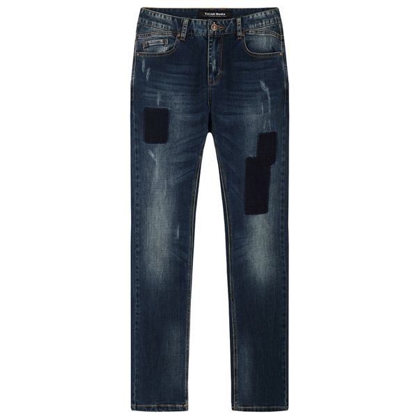 2019 new autumn mens fashion denim pants patch blue brand clothing for man's slim fit pleated jeans male trousers 158012
2019 new autumn mens fashion denim pants patch blue brand clothing for man's slim fit pleated jeans male trousers 158012
