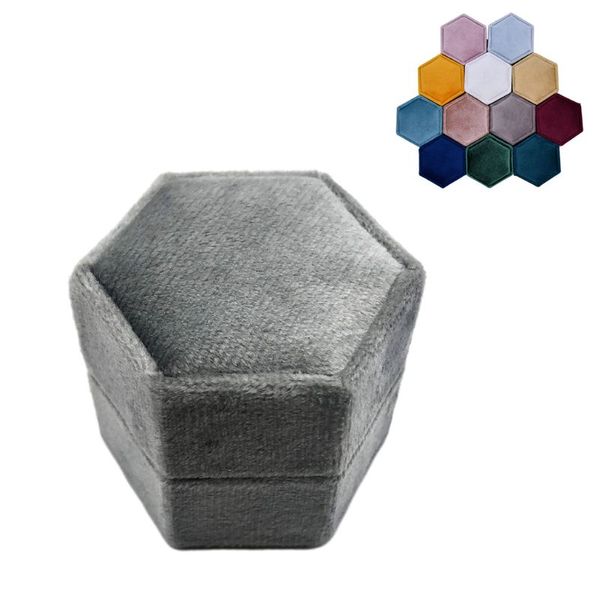 velvet double ring box hexagon wedding ceremony ring box with detachable lid, Pink;blue
velvet double ring box hexagon wedding ceremony ring box with detachable lid, Pink;blue