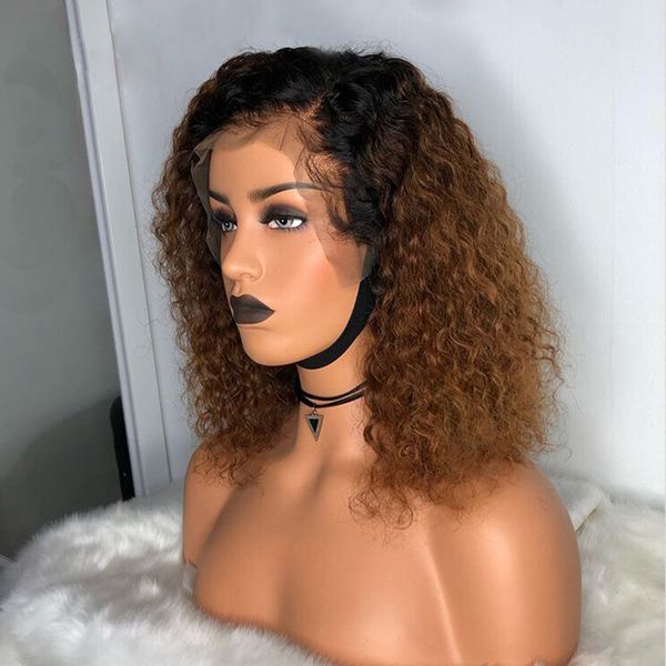 curly 360 lace frontal wig ombre blonde pre plucked with baby hair brazilian remy 180% density lace front like human hair wigs, Black
curly 360 lace frontal wig ombre blonde pre plucked with baby hair brazilian remy 180% density lace front like human hair wigs, Black