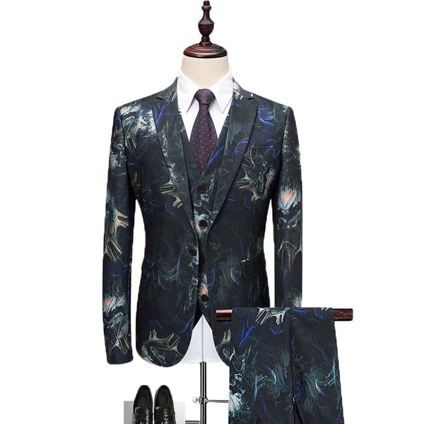 men's suit printed quality suit three-piece (jacket + pants + vest) wedding groom dress male floral pattern m-5xl 6xl, White;black
men's suit printed quality suit three-piece (jacket + pants + vest) wedding groom dress male floral pattern m-5xl 6xl, White;black