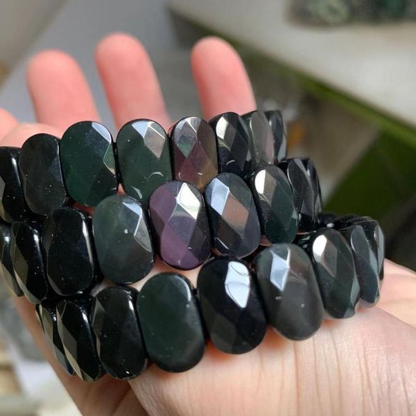 grade rainbow obsidian stone bracelet natural gemstone jewelry bangle for woman for gift wholesale, Golden;silver
grade rainbow obsidian stone bracelet natural gemstone jewelry bangle for woman for gift wholesale, Golden;silver