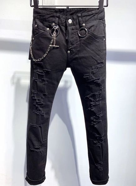 2020 good quality black distressed ripped biker jean men denim jeans embroidery pants fashion holes trousers size size 28-38, Blue
2020 good quality black distressed ripped biker jean men denim jeans embroidery pants fashion holes trousers size size 28-38, Blue