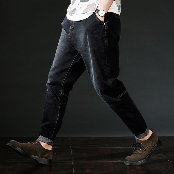 2019 men spring autumn loose jeans streetwear trousers jeans big sizes man korean fashion mens nine-yard hallen pants, Blue
2019 men spring autumn loose jeans streetwear trousers jeans big sizes man korean fashion mens nine-yard hallen pants, Blue