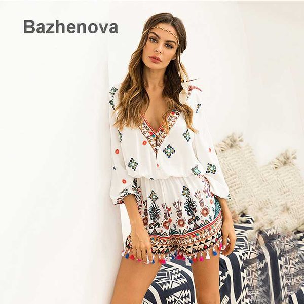 women's jumpsuits & rompers bazhenova women summer playsuits vneck printing 3/4 sleeve jumpsuit girls fringed casual shorts bohemia gir, Black;white
women's jumpsuits & rompers bazhenova women summer playsuits vneck printing 3/4 sleeve jumpsuit girls fringed casual shorts bohemia gir, Black;white