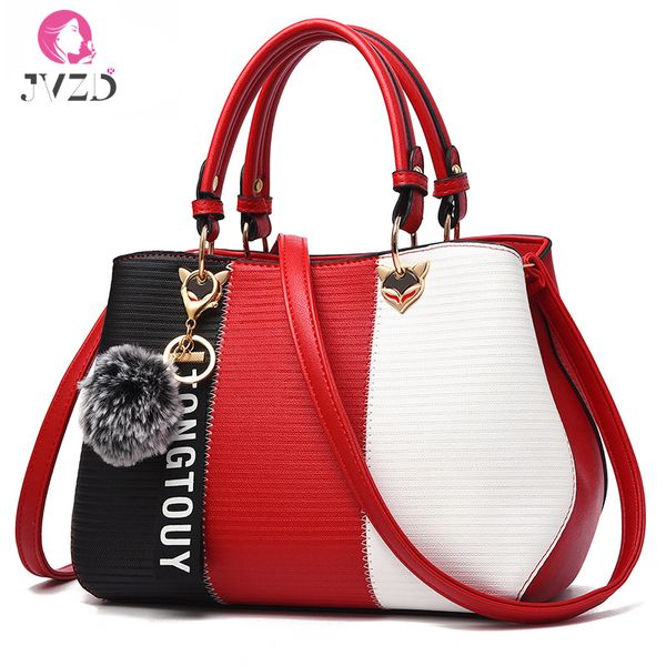 jvzd fashion women's bag, stitched pu leather messenger bag, hair ball ornaments, shoulder diagonal handbag
jvzd fashion women's bag, stitched pu leather messenger bag, hair ball ornaments, shoulder diagonal handbag