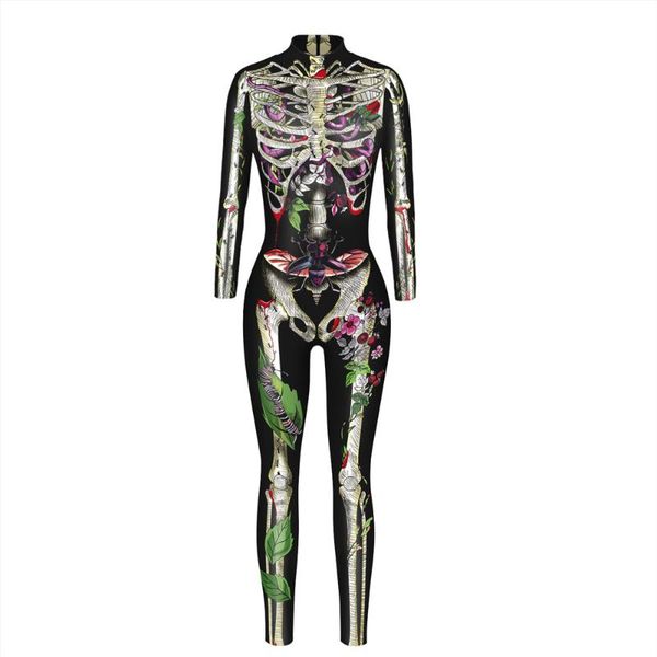 women cosplay skeleton rose floral bodysuit halloween devil ghost jumpsuit romper party carnival performance scary costume, Black;white
women cosplay skeleton rose floral bodysuit halloween devil ghost jumpsuit romper party carnival performance scary costume, Black;white