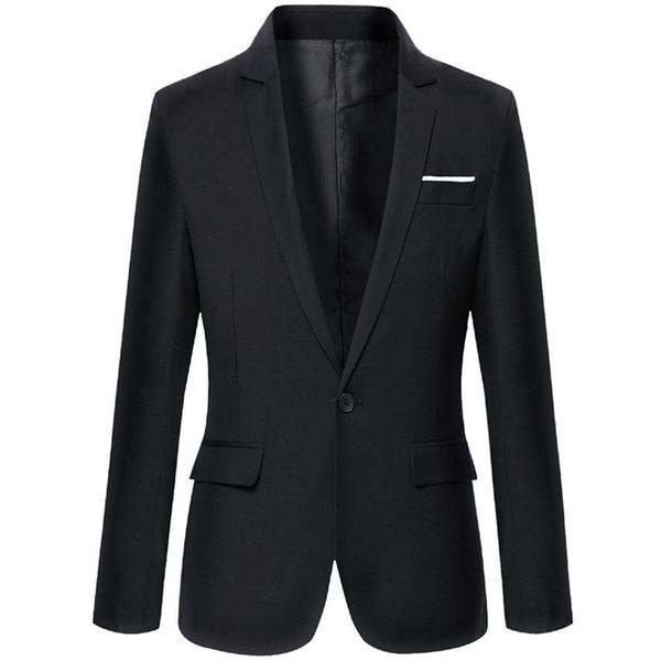 2019 fashion comfortable slim men's solid color long-sleeved lapel suit jacket to attend the banquet work blazer, White;black
2019 fashion comfortable slim men's solid color long-sleeved lapel suit jacket to attend the banquet work blazer, White;black