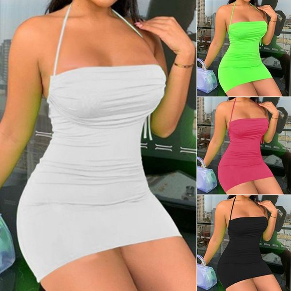 2020 женщина sexy сплошного цвета вечерней мини-платье без рукавов backless bodycon тонкого платье lady summer холтер тощего короткие, Black;gray
2020 женщина sexy сплошного цвета вечерней мини-платье без рукавов backless bodycon тонкого платье lady summer холтер тощего короткие, Black;gray