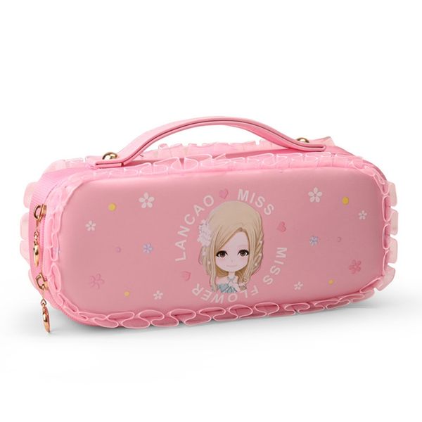 kawaii flower girls pu leather pencil case for kids gift cute large capacity pen bag stationery pouch office school supplies
kawaii flower girls pu leather pencil case for kids gift cute large capacity pen bag stationery pouch office school supplies