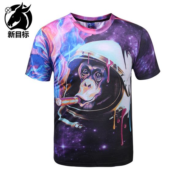 foreign trade selling 2019 summer wear new style creative astronaut apes 3d printed t-shirt street popular brand men's top, White;black
foreign trade selling 2019 summer wear new style creative astronaut apes 3d printed t-shirt street popular brand men's top, White;black