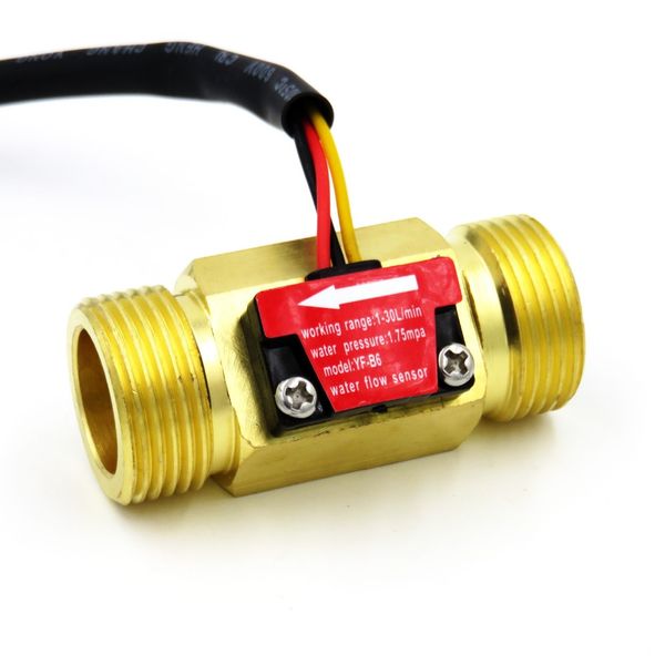 

yf-b6 bsp g3/4" hall flow sensor turbine meter ce certificate for water 1-30l/min turbine flow sensor flowmeter isentrol zhongji