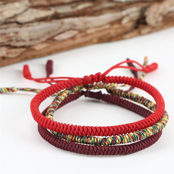 handmade no charm jewelry adjustable red/dard red rainbow cotton cord bracelet 5pcs for wholesale, Golden;silver
handmade no charm jewelry adjustable red/dard red rainbow cotton cord bracelet 5pcs for wholesale, Golden;silver