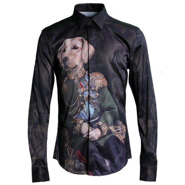 original design men shirt luxury dog printed long sleeve mens dress shirts camisa masculina mens shirts casual slim fit, White;black
original design men shirt luxury dog printed long sleeve mens dress shirts camisa masculina mens shirts casual slim fit, White;black
