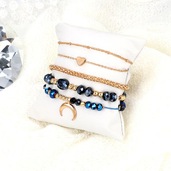vintage multi-layer bracelet for women love moon horn gold pendant blue and black crystal combination charms bracelet
vintage multi-layer bracelet for women love moon horn gold pendant blue and black crystal combination charms bracelet