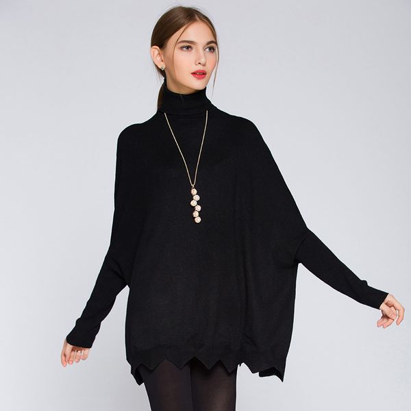 new style sweaters fashion 2018 women medium-long knitted pullover batwing sleeve winter for women, White;black
new style sweaters fashion 2018 women medium-long knitted pullover batwing sleeve winter for women, White;black