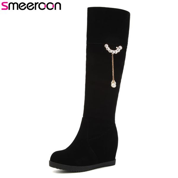 smeeroon popular high heels knee high boots for women autumn winter boots round toe slip on women wedding shoes black
smeeroon popular high heels knee high boots for women autumn winter boots round toe slip on women wedding shoes black