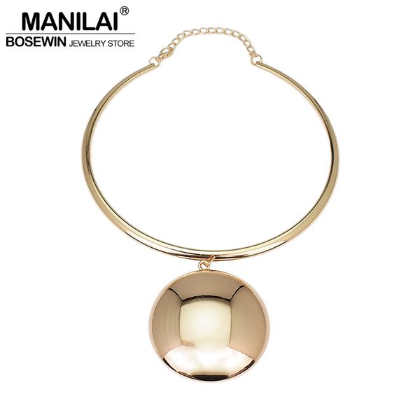 manilai metal statement torques choker necklace big circular alloy maxi collar pendants necklaces for women jewelry, Silver
manilai metal statement torques choker necklace big circular alloy maxi collar pendants necklaces for women jewelry, Silver
