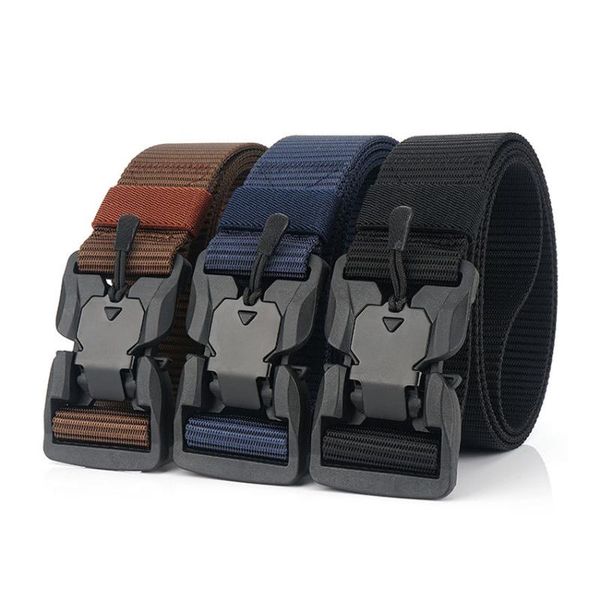 new trend men belt tank stripe magnetic buckle casual belts outdoor tactical belt for jeans comfortable nylon male trousers, Black;brown
new trend men belt tank stripe magnetic buckle casual belts outdoor tactical belt for jeans comfortable nylon male trousers, Black;brown