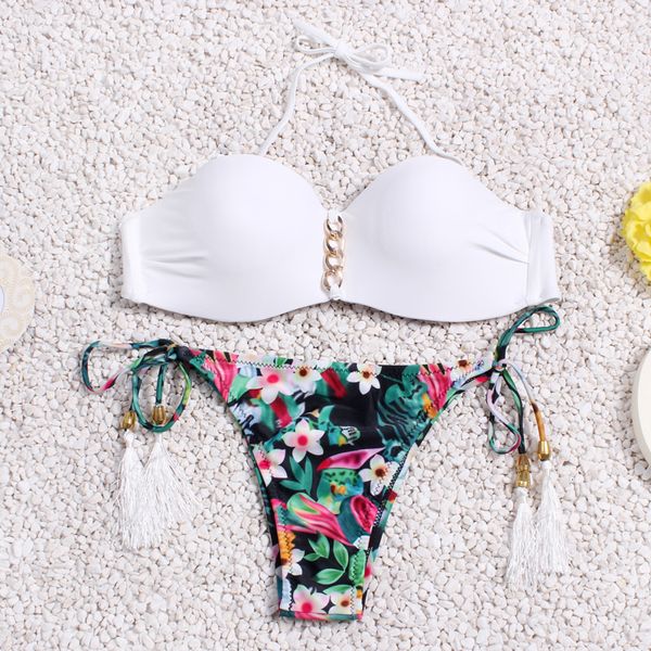 swimwear women designer bikini set string reversible bathing suit halter high neck bikinis women swimwear swimsuit biquinis maillot de, White;black
swimwear women designer bikini set string reversible bathing suit halter high neck bikinis women swimwear swimsuit biquinis maillot de, White;black