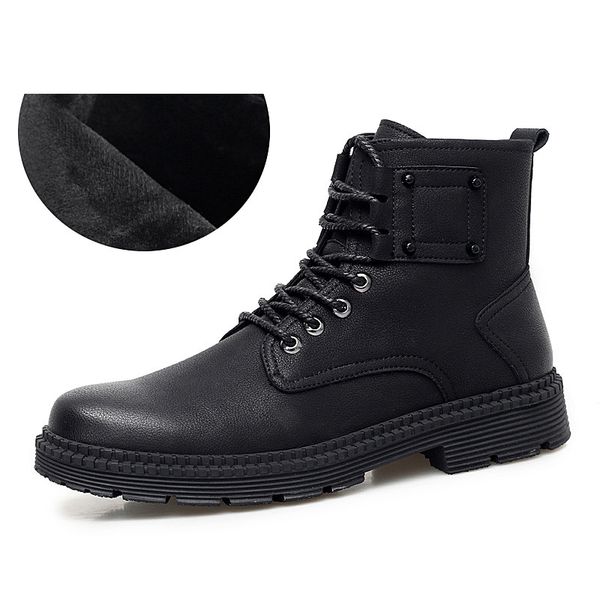 winter men's booties martin boots casual men's single shoes plus cotton thickening work shoes bottes de neige pour hommes, Black
winter men's booties martin boots casual men's single shoes plus cotton thickening work shoes bottes de neige pour hommes, Black