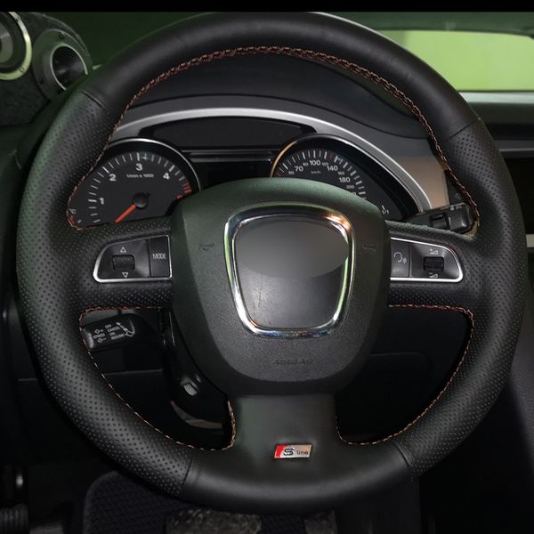 black natural leather car steering wheel cover for audi a3 (8p) 2008-2013 a4 (b8) 2008-2010 a5 2008-2010 a6 (c6) 2007-2011
black natural leather car steering wheel cover for audi a3 (8p) 2008-2013 a4 (b8) 2008-2010 a5 2008-2010 a6 (c6) 2007-2011