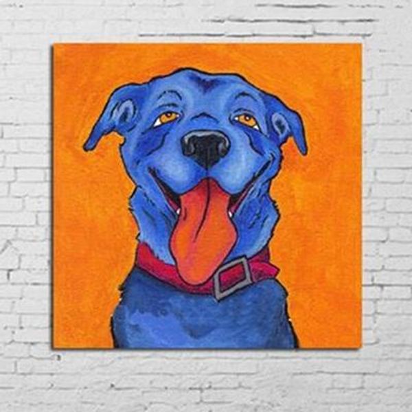 hand-painted abstract animal blue tongue dog oil painting on canvas modern home decor wall art a112
hand-painted abstract animal blue tongue dog oil painting on canvas modern home decor wall art a112