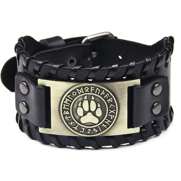 viking wolf braided genuine leather wide bracelets for men nordic runes wristbands odin symbol bangles gift, Black
viking wolf braided genuine leather wide bracelets for men nordic runes wristbands odin symbol bangles gift, Black