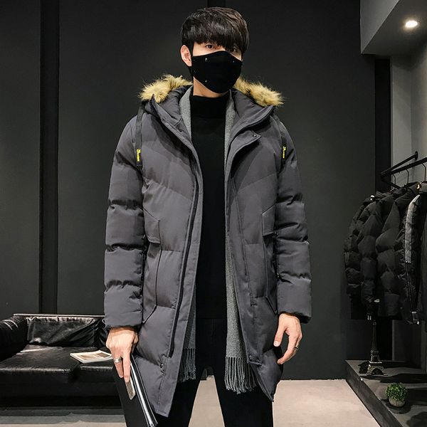 thick windproof hooded down jacket winter new korean style fashion mid-length slim cotton warm jacket parka men, Black
thick windproof hooded down jacket winter new korean style fashion mid-length slim cotton warm jacket parka men, Black