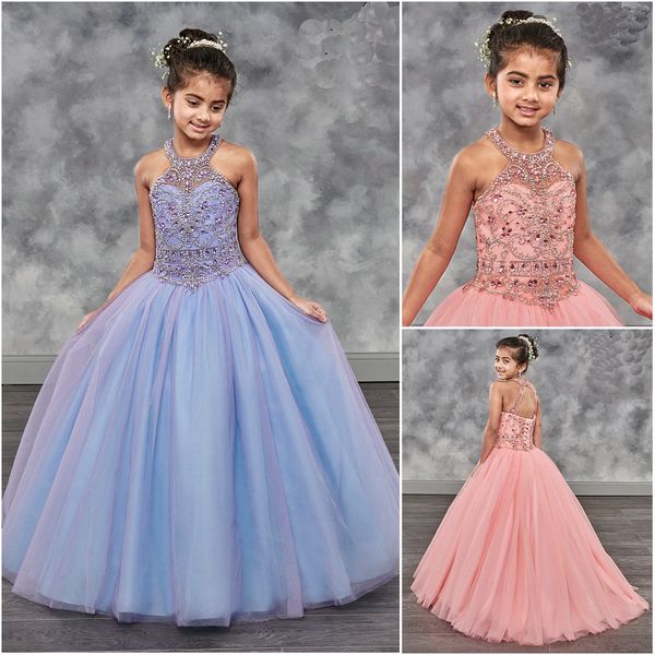 2019 luxury crystal beaded flower girl dresses tulle halter neck cross criss keyhole back girls party gowns mq4001, White;blue
2019 luxury crystal beaded flower girl dresses tulle halter neck cross criss keyhole back girls party gowns mq4001, White;blue