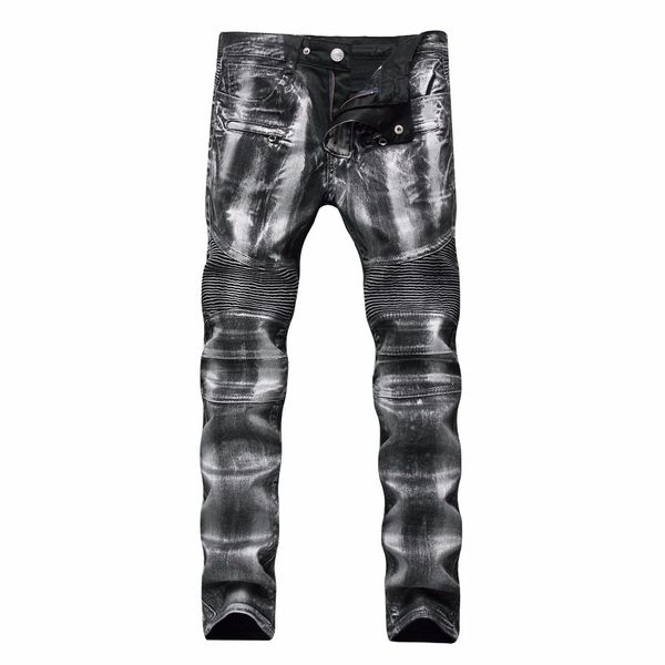 men's fashion designer ripped biker jeans men distressed moto denim joggers washed pleated jean pants black blue white
men's fashion designer ripped biker jeans men distressed moto denim joggers washed pleated jean pants black blue white