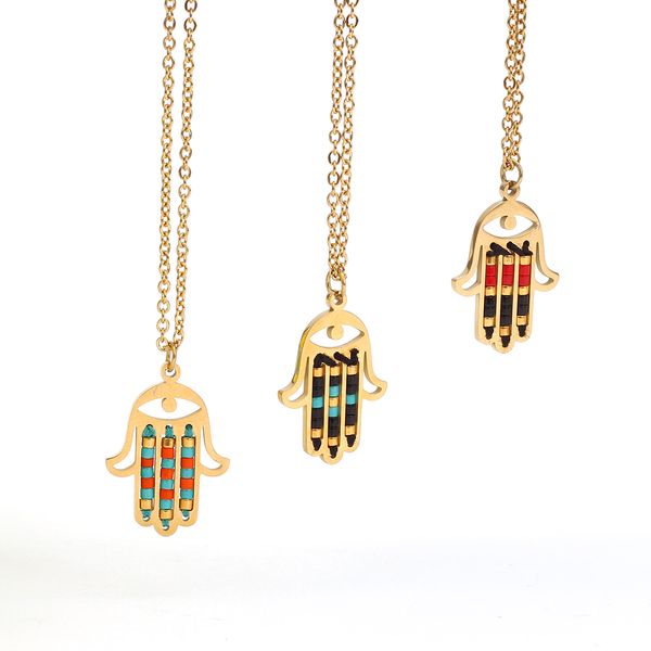 wish card lucky hamsa hand beads pendant necklace for women men gold chain stainless steel necklace fashion jewelry gift ey6399, Silver
wish card lucky hamsa hand beads pendant necklace for women men gold chain stainless steel necklace fashion jewelry gift ey6399, Silver