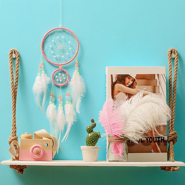 2 rings dream catcher handmade dreamcatcher net with feather wall hanging decoration home car mascot gifts
2 rings dream catcher handmade dreamcatcher net with feather wall hanging decoration home car mascot gifts