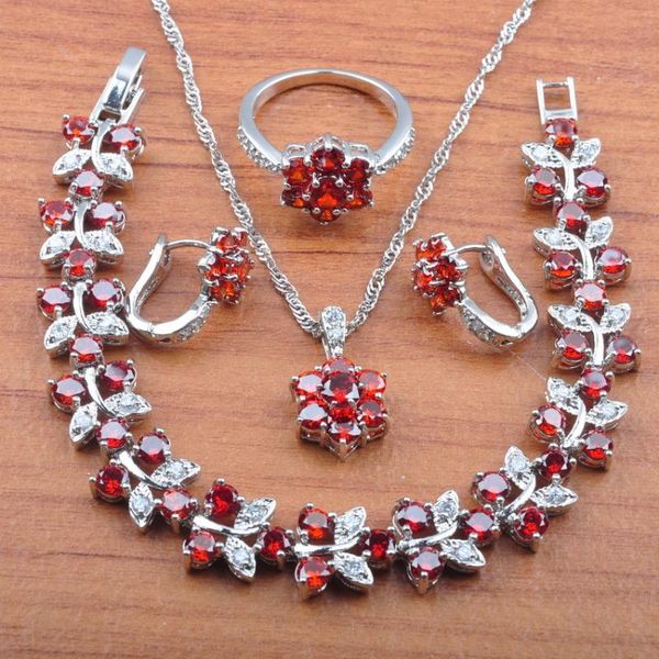925 sterling silver jewelry set gift red zirconia for women earrings necklace pendant rings bracelet set js0499
925 sterling silver jewelry set gift red zirconia for women earrings necklace pendant rings bracelet set js0499