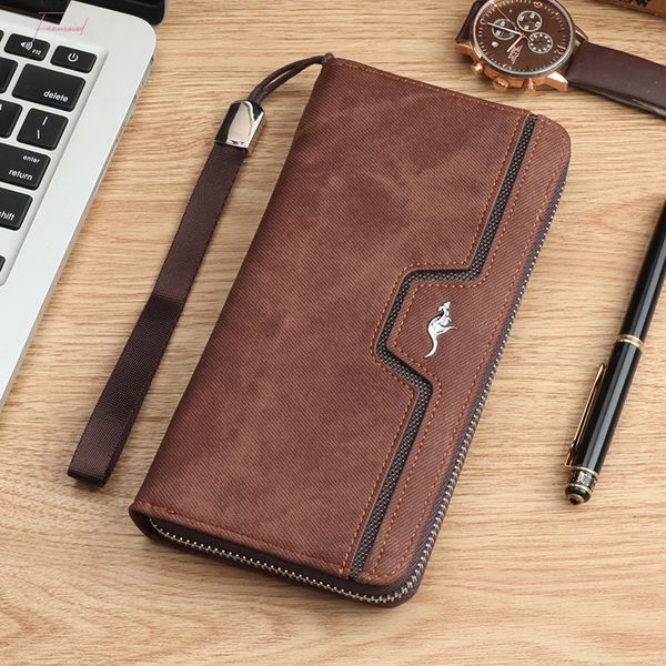 brand kangaroo men wallets vintage genuine canvas men purse coin purse high capacity clutch wallet wrist strap phone wallet, Red;black
brand kangaroo men wallets vintage genuine canvas men purse coin purse high capacity clutch wallet wrist strap phone wallet, Red;black