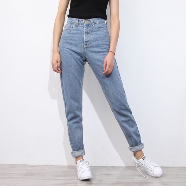2020 ladies retro washed loose high waist slimming micro harem pants denim trousers curled jeans autumn and winter pants, Blue
2020 ladies retro washed loose high waist slimming micro harem pants denim trousers curled jeans autumn and winter pants, Blue
