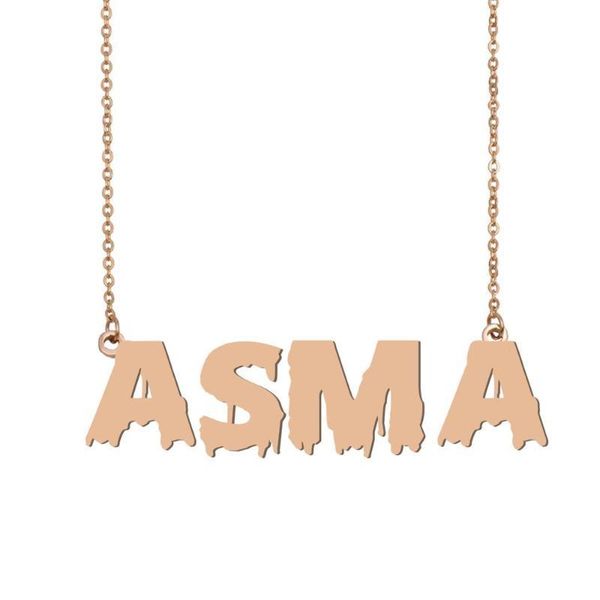 asma name necklace custom cool bloody art nameplate pendant charms women santa's day jewelry gift for kids boys girls, Silver
asma name necklace custom cool bloody art nameplate pendant charms women santa's day jewelry gift for kids boys girls, Silver
