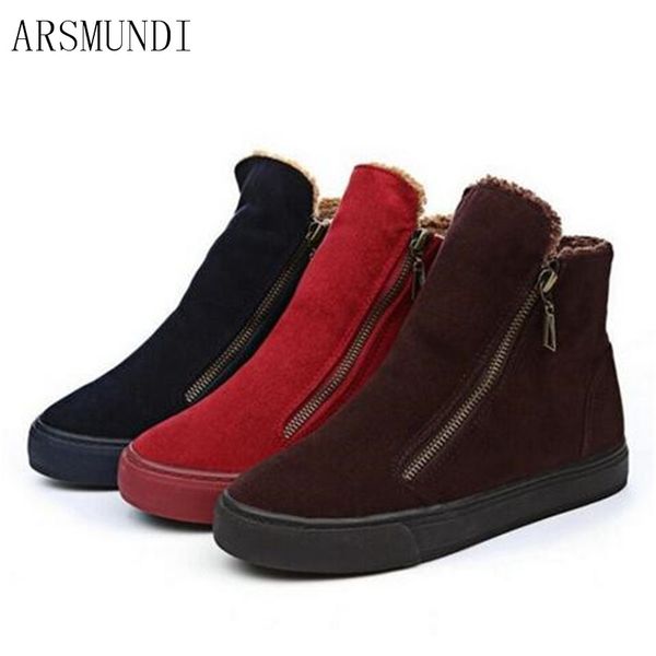 arsmundi women's winter ankle boots female zipper flock platform snow boot ladies plush casual flat shoes woman footwear l16, Black
arsmundi women's winter ankle boots female zipper flock platform snow boot ladies plush casual flat shoes woman footwear l16, Black