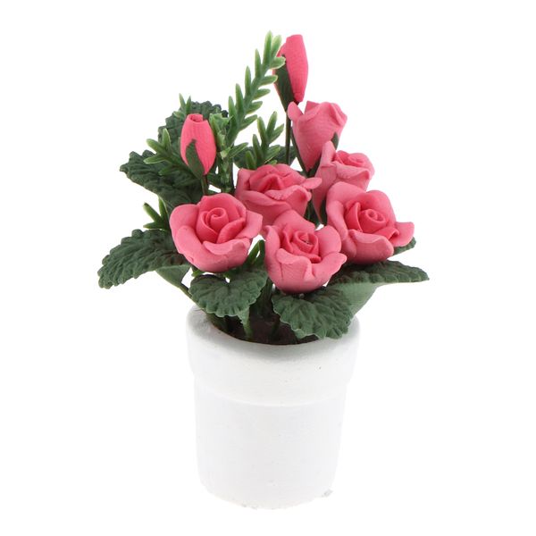 1:12 dollhouse miniature simulation plant in pot garden outdoor flowerpot plant (rose flower
1:12 dollhouse miniature simulation plant in pot garden outdoor flowerpot plant (rose flower