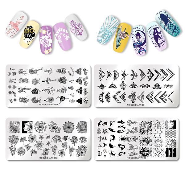 nicole diary nail stamping plate mixed patterns for diy nails stainless steel nail art design tool stencil template, White
nicole diary nail stamping plate mixed patterns for diy nails stainless steel nail art design tool stencil template, White
