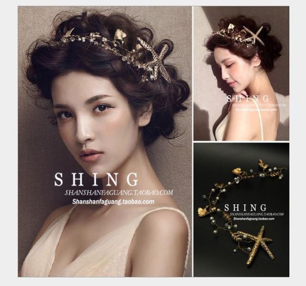 korean version with handmade starfish hair decoration bridal dress accessories bridal handmade headdress, Slivery;golden
korean version with handmade starfish hair decoration bridal dress accessories bridal handmade headdress, Slivery;golden