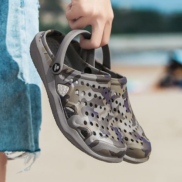 new summer men sandals 2019 men beach shoes hollow slippers hole breathable flip flops non slip garden sandals clogs outside, Black
new summer men sandals 2019 men beach shoes hollow slippers hole breathable flip flops non slip garden sandals clogs outside, Black